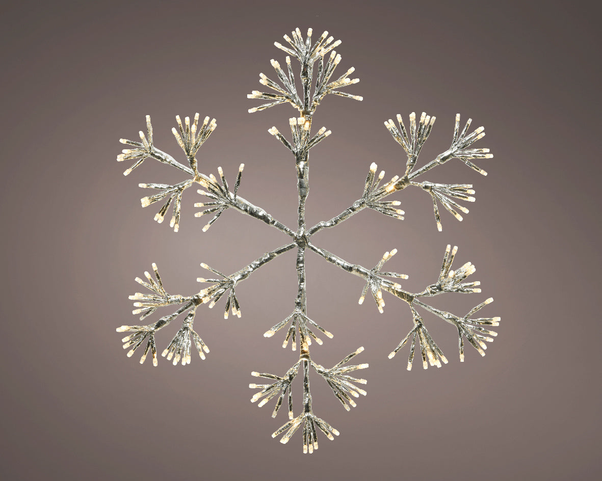 28" X 336L  Snowflake Metal LED Lights