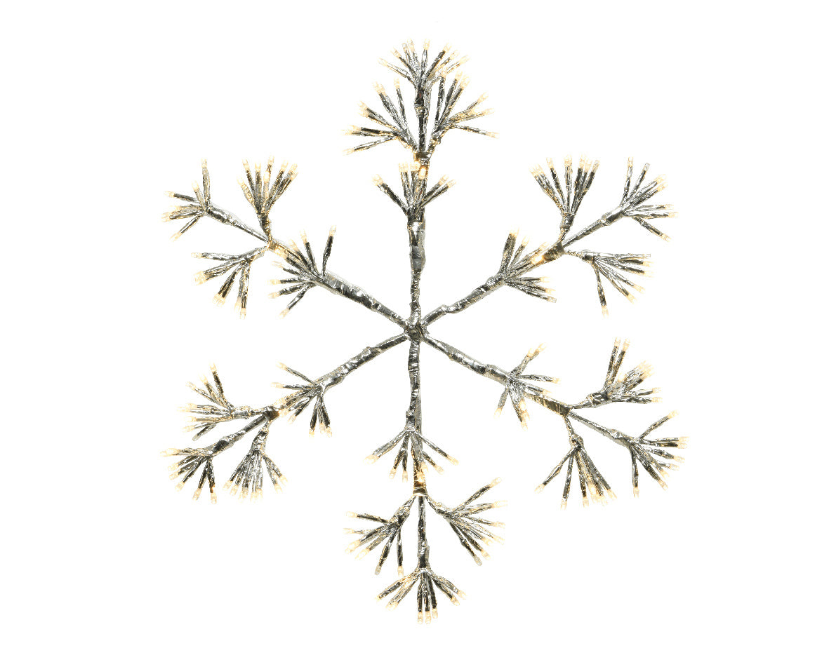 28" X 336L  Snowflake Metal LED Lights