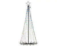 71" Tree Outdoor RGB Black Frame