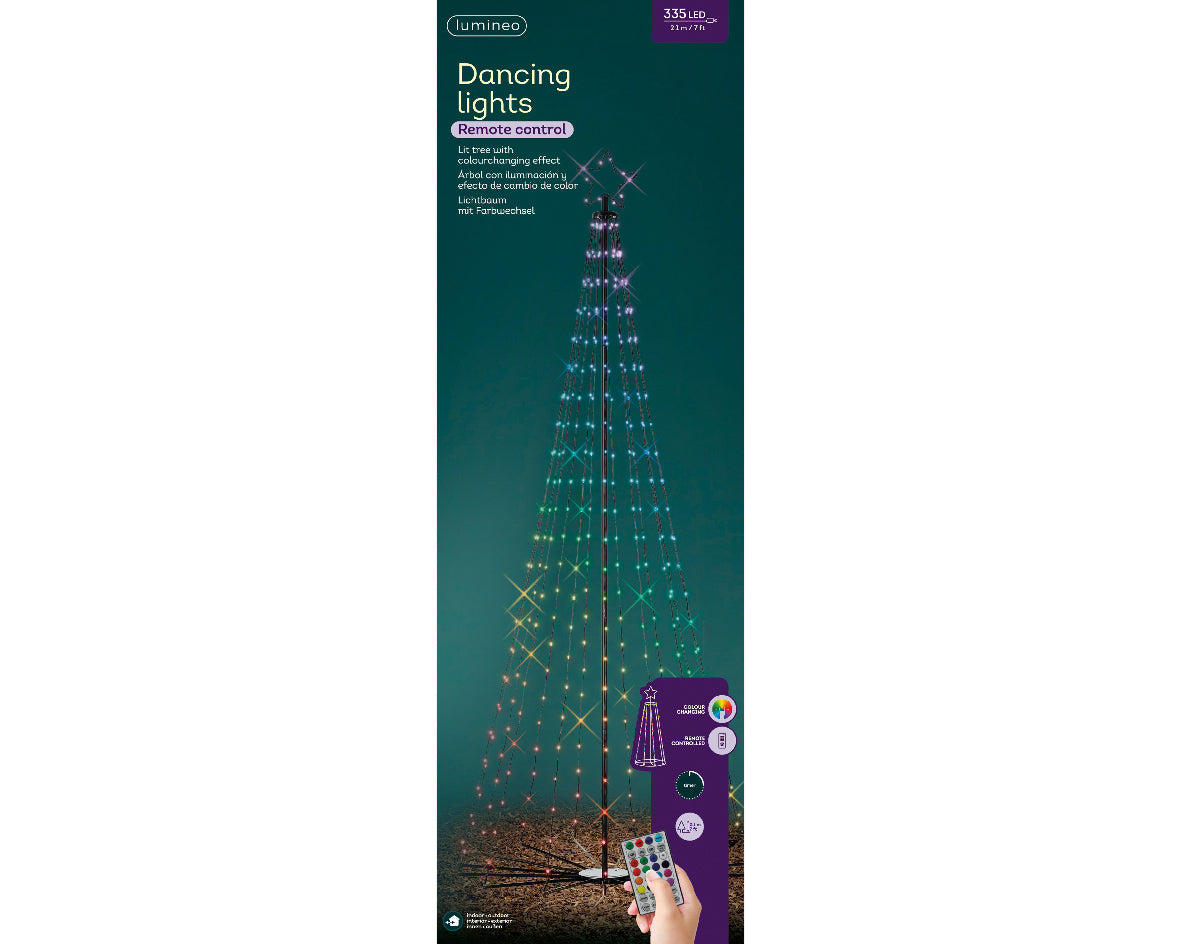 94" Black/RGB Outdoor Tree LED Lights