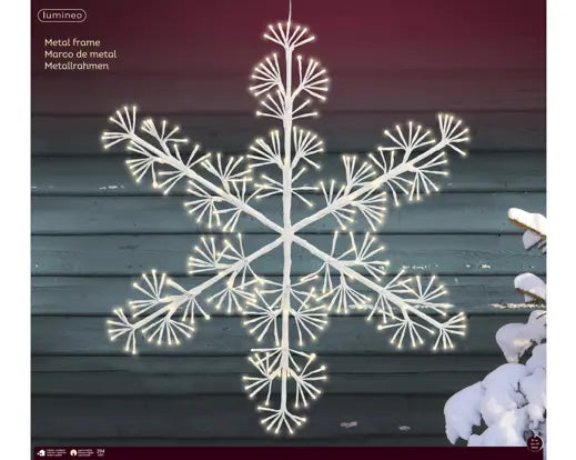 31" White/Warm White LED Snowflake