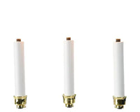374" White/Gold Warm Lights Candle with Clips