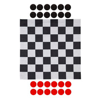 Checkers/Chess Outdoor Reversible Game Set with Storage Bag