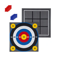 Target Toss or Three In A Row Outdoor Reversible Game Set with Storage Bag