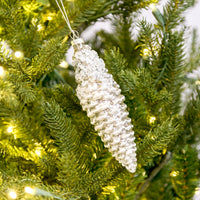 Small Pinecone Glass Ornament