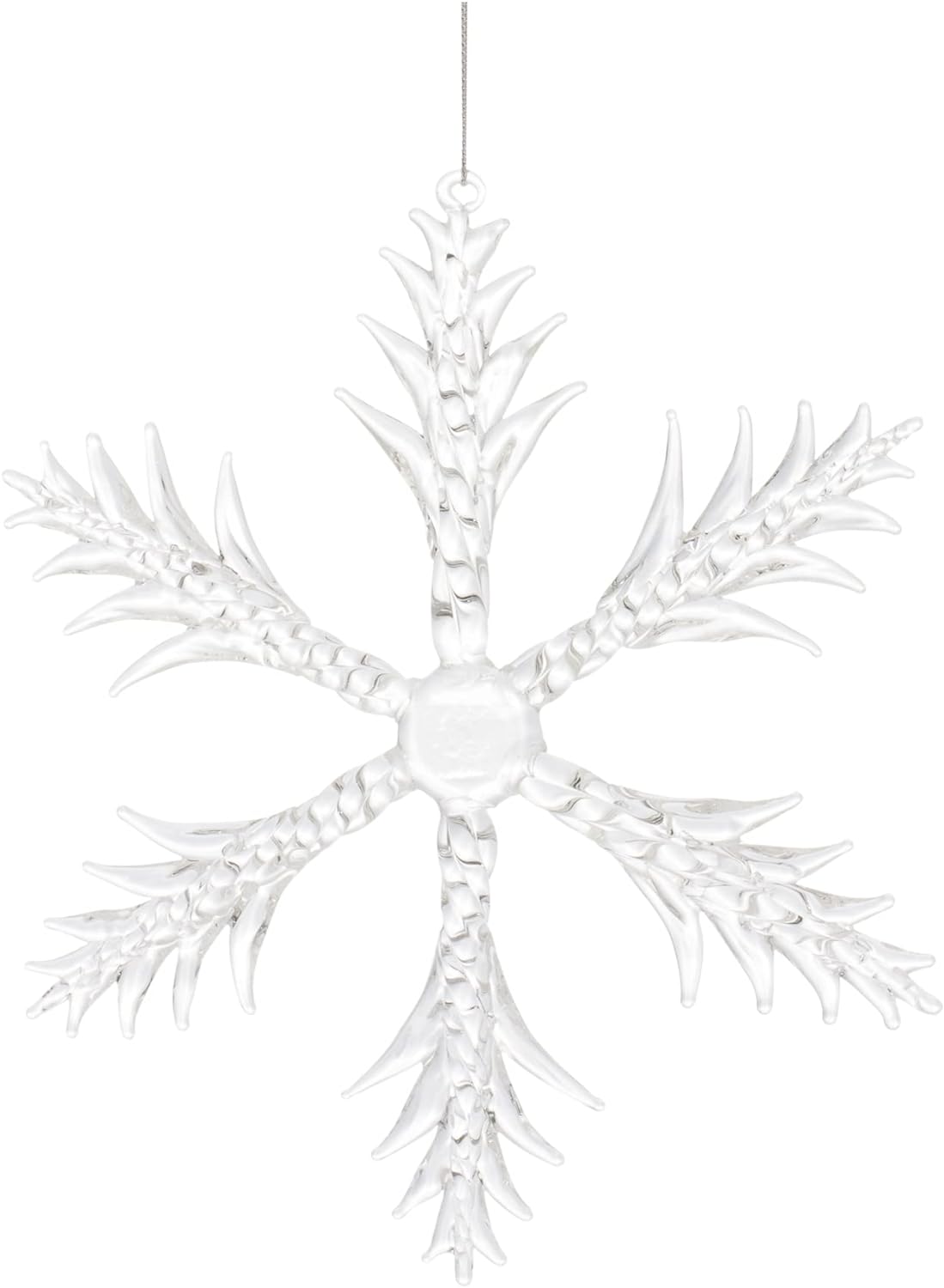 Snowflake Glass Ornament Assorted (CLR)