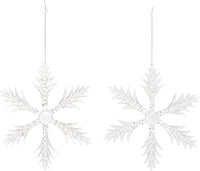 Snowflake Glass Ornament Assorted (CLR)