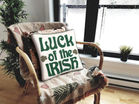 Luck of The Irish Clover St. Patrick's Pillow