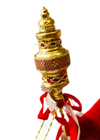 23" Red Gold Santa Figurine (CLR)