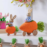 Bunny In Carrot Car, Set of 2