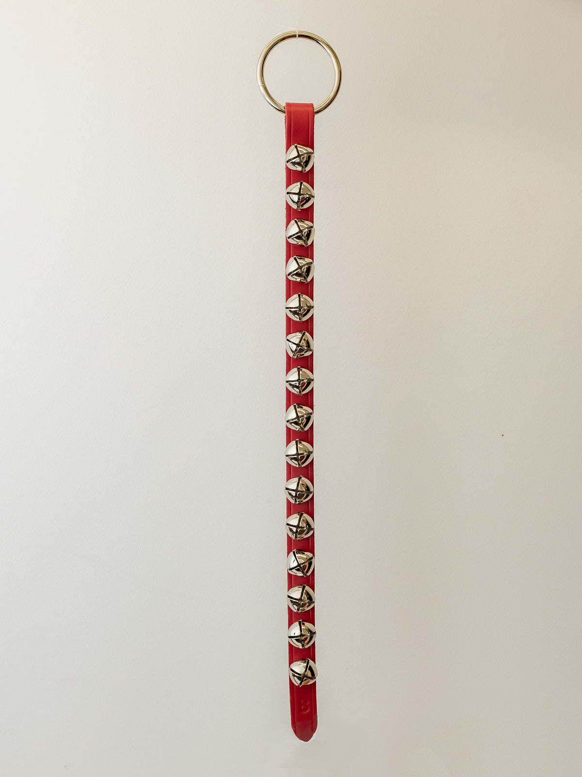 24" Red Bell Strap with Nickel Bells