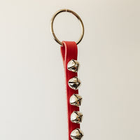 24" Red Bell Strap with Nickel Bells