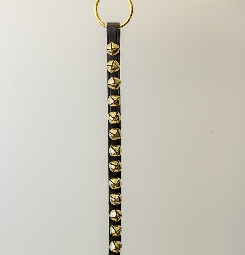 24" Black Bell Strap with Nickel Bells