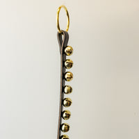 24" Black Bell Strap with Nickel Bells