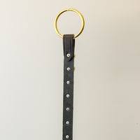 24" Black Bell Strap with Nickel Bells