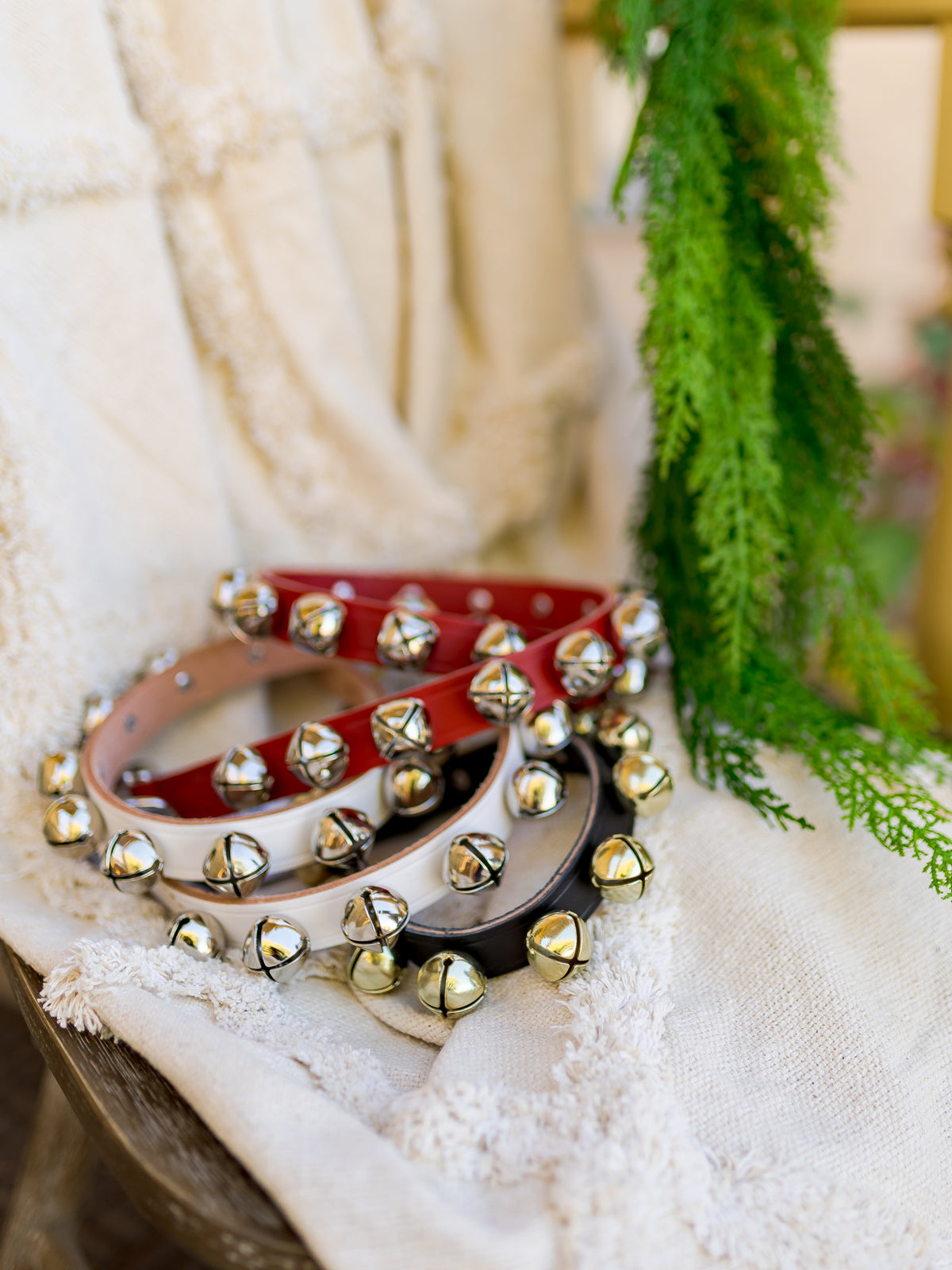 3' Red Narrow Bell Strap with 20 Bells