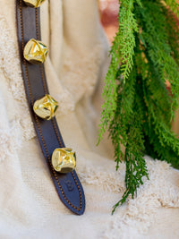 16" Dark Brown Wide Stitched Bell Strap with 4 Bells
