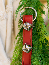 16" Red Wide Stitched Bell Strap with 4 Bells