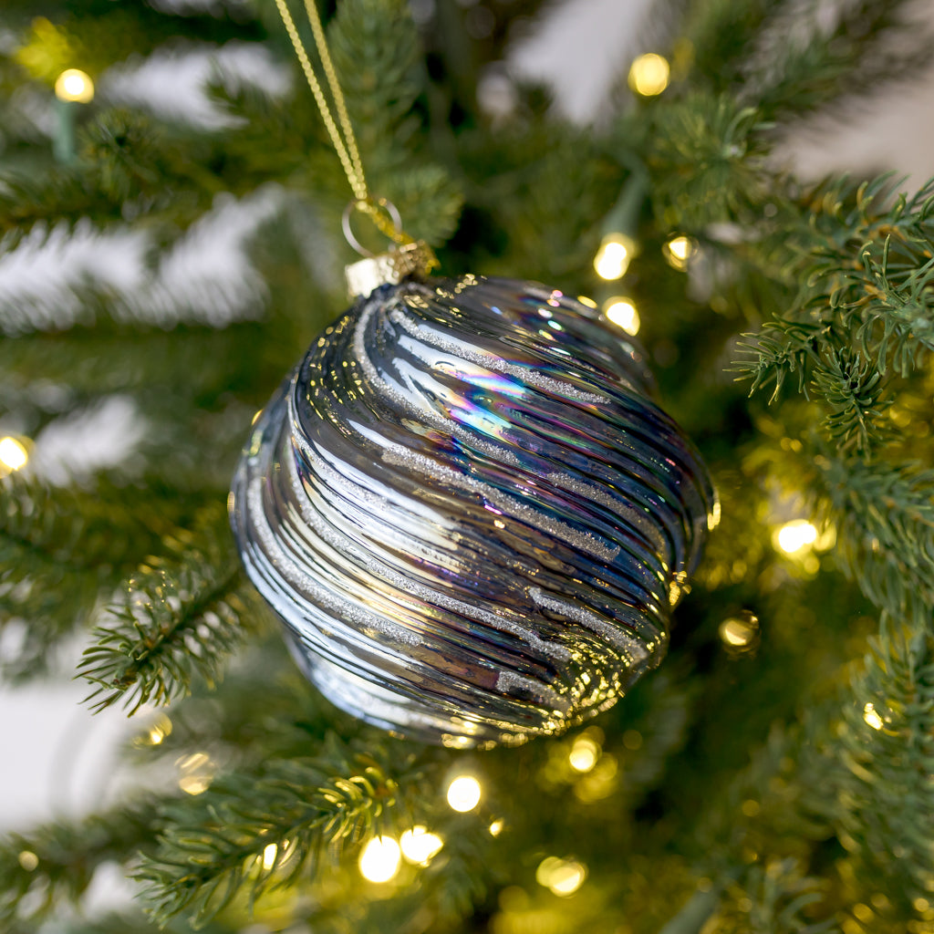 4" Midnight Blue Glass Ornament