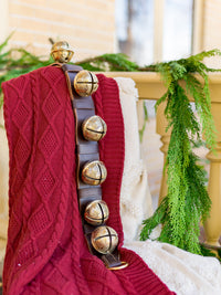 34" Dark Brown Extra Wide Bell Strap with 6 Bells