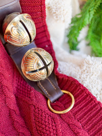 34" Dark Brown Extra Wide Bell Strap with 6 Bells