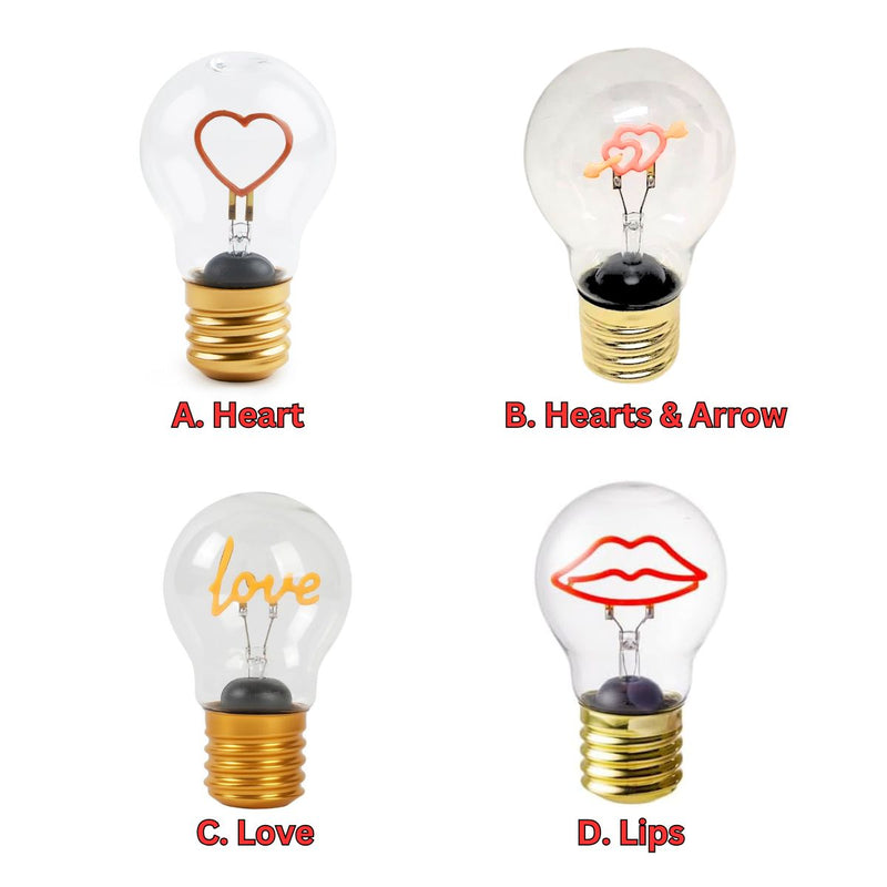 5" Valentines Light Bulb Assorted
