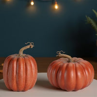 Rustic Ribbed Decorative Pumpkin Assorted