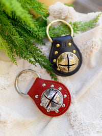 6.5" Black Brass Studded Teardrop Bell Strap