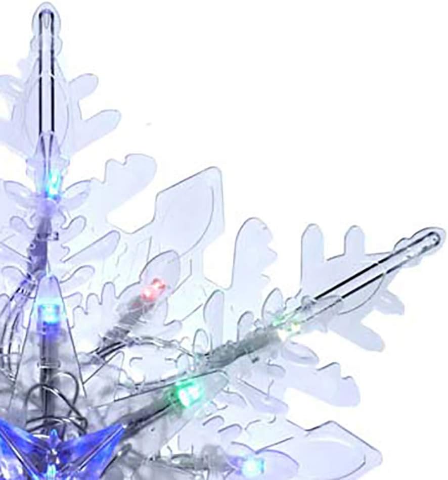 Color Changing Led Tree Topper Clear Snowflake Tree Topper with Color-Changing RGB LED – Modern Display