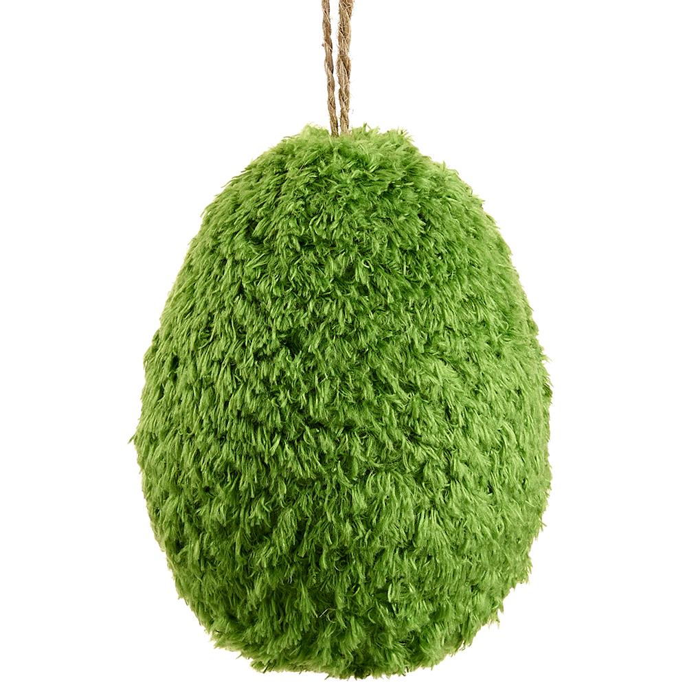 5.5" Green, Moss Covered Egg Ornament