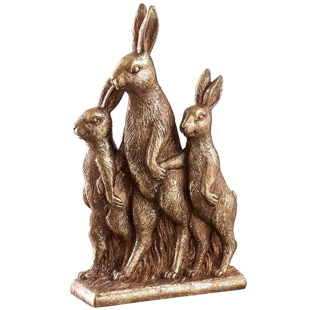 Bunny Family 10" Gold