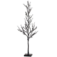 30" Glittered Twig Tree on Stand With USB, Light Black