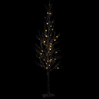 40" Glittered Twig Tree on Stand With USB Light Black