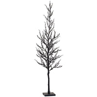 40" Glittered Twig Tree on Stand With USB Light Black