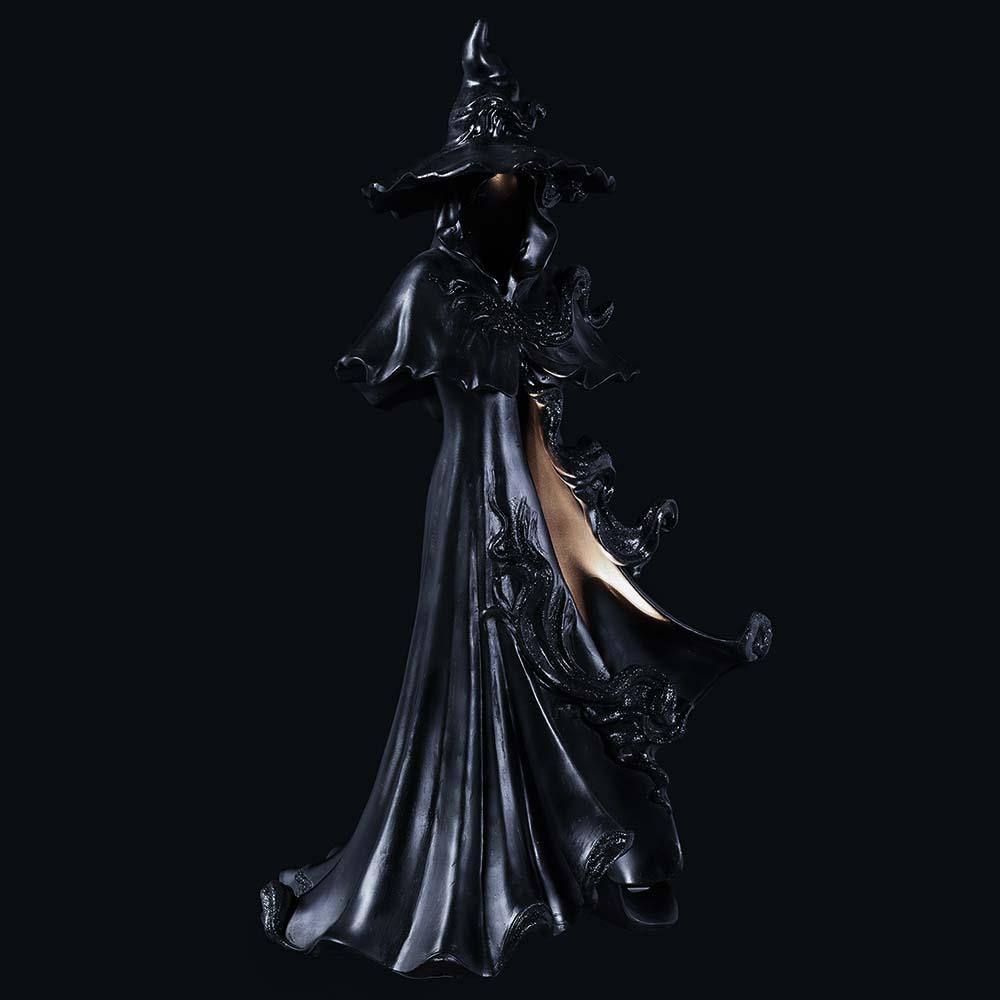 Prelit Elegant Gothic Witch Statue