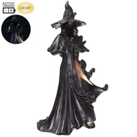 Prelit Elegant Gothic Witch Statue