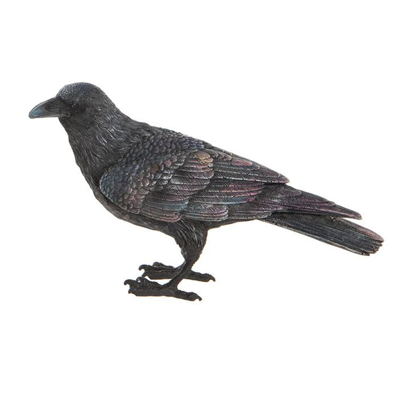 6.5" Black Raven Halloween Decor Assorted