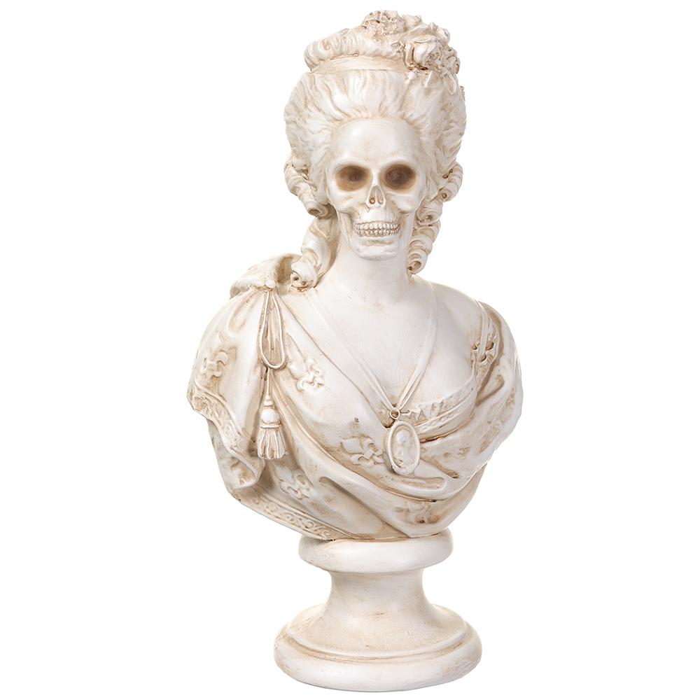 13" Beige Woman Skeleton Bust