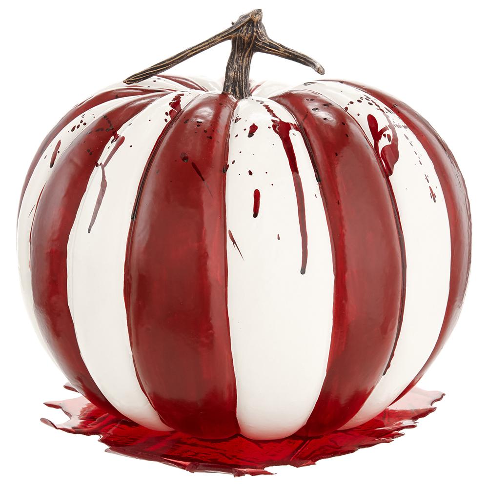 11" Red/White Pumpkin