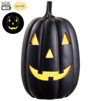 11" Battery Operated Jack-O-Lantern With Light Black