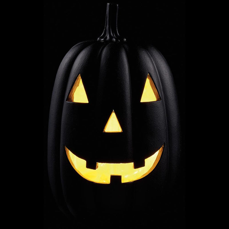 11" Battery Operated Jack-O-Lantern With Light Black