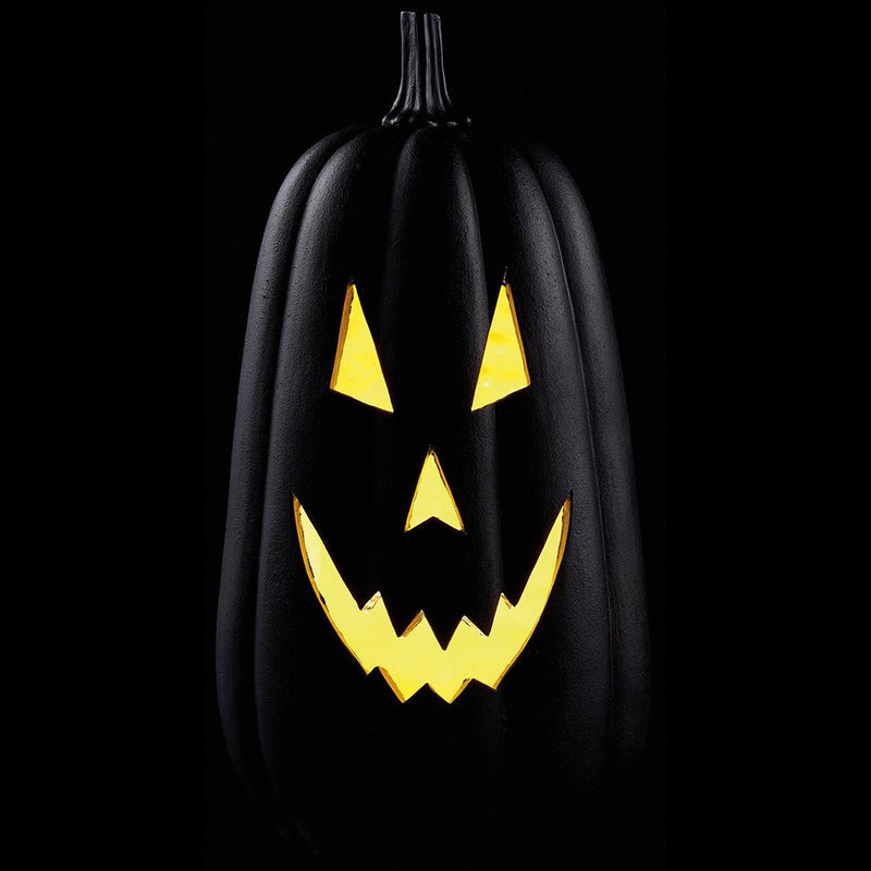 17" Battery Operated Jack-O-Lantern With Light Black