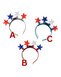 Patriot Pride JUMBO Flashing Star Headband, Assorted