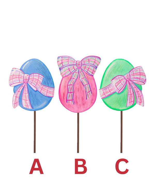 Eggs with Plaid Bows, Assorted