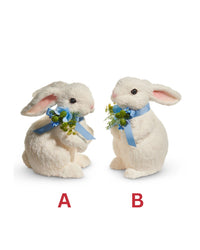 8.5" Sisal Bunny with Blue Bow, Assorted
