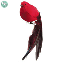 7" Long Tailed Bird With Clip