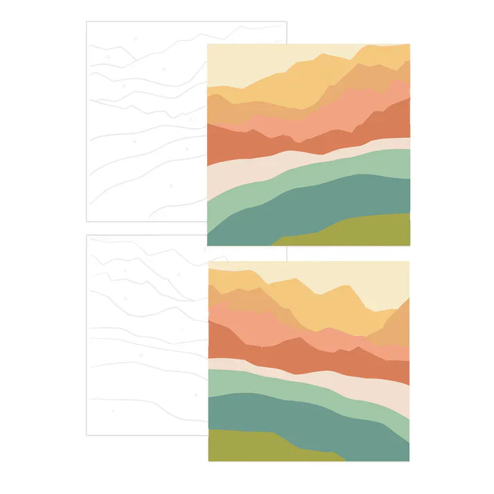 Abstract Zen Peaks Paint by Numbers Kits