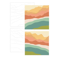 Abstract Zen Peaks Paint by Numbers Kits