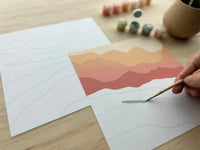 Abstract Zen Peaks Paint by Numbers Kits