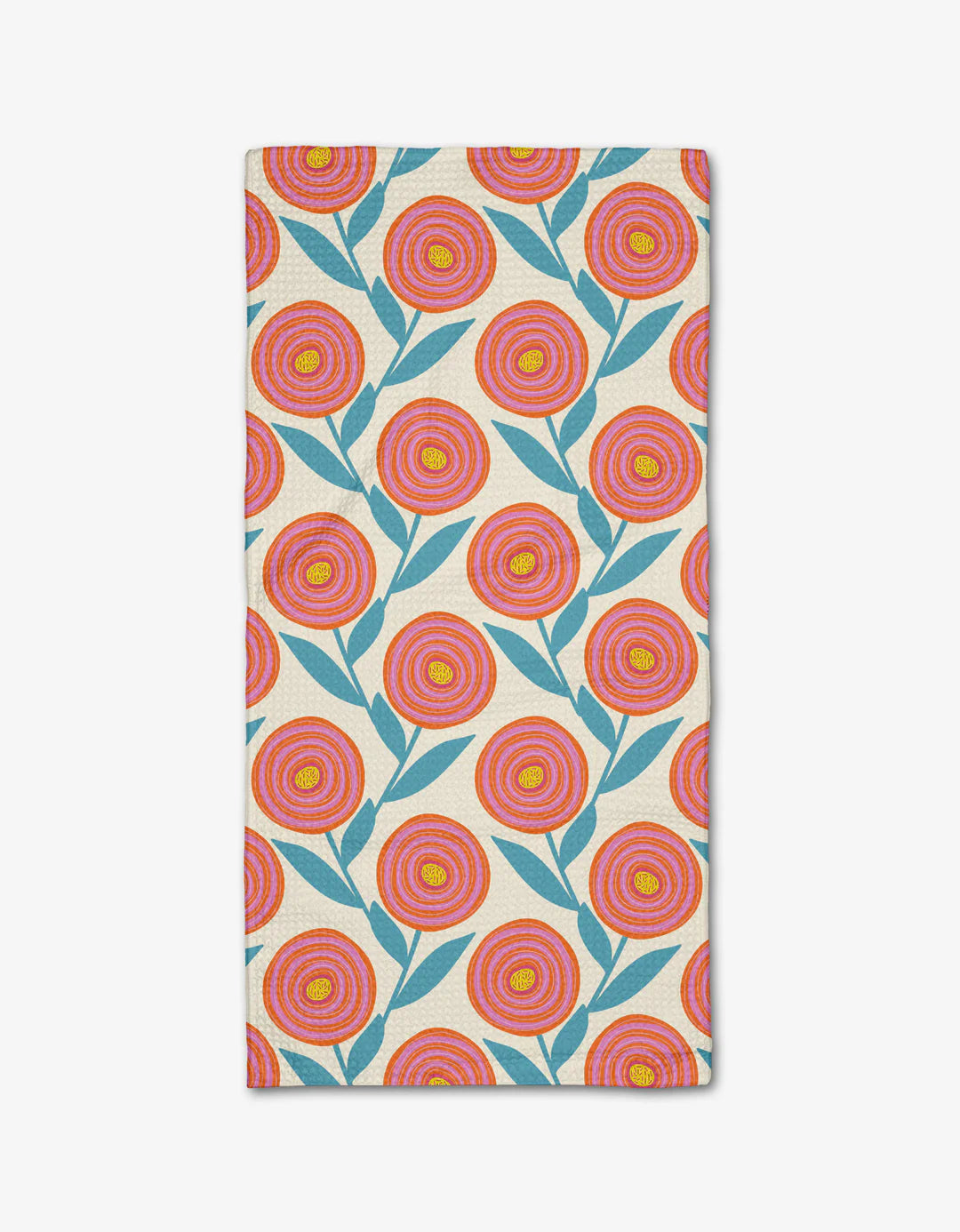 Happy Ranunculus Geometry Bar Towel